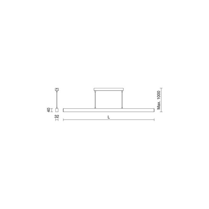 Lámpara Colgante SIGMA LED 44W 4670lm DALI 4000K Gr INDELUZ 809A-L33RDB-03