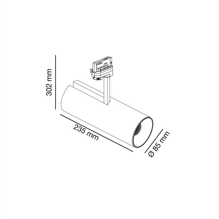 Aplique TAU LED 33W 4205lm 3000K Gr INDELUZ 811B-L3133B-03