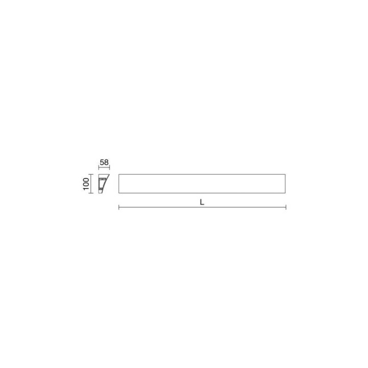 Aplique TAU LED 42W 4970lm 3000K Bl  INDELUZ 811C-L3142B-01