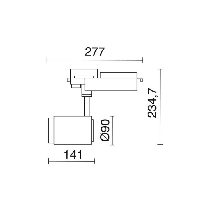 Proyector LIRA LED 40º 26W 1950lm 3000K Bl  INDELUZ 812F-L3130B-01