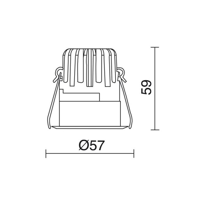 Lámpara empotrable IP65 PEGASO LED ,5W 470lm 3000K Bl  INDELUZ 816B-L3106B-01