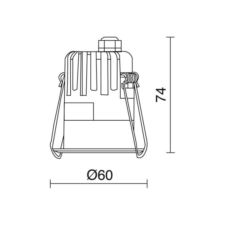 Lámpara empotrable JANO IP65 LED 6,5W 675lm 3000K Bl  INDELUZ 818A-L3108B-01