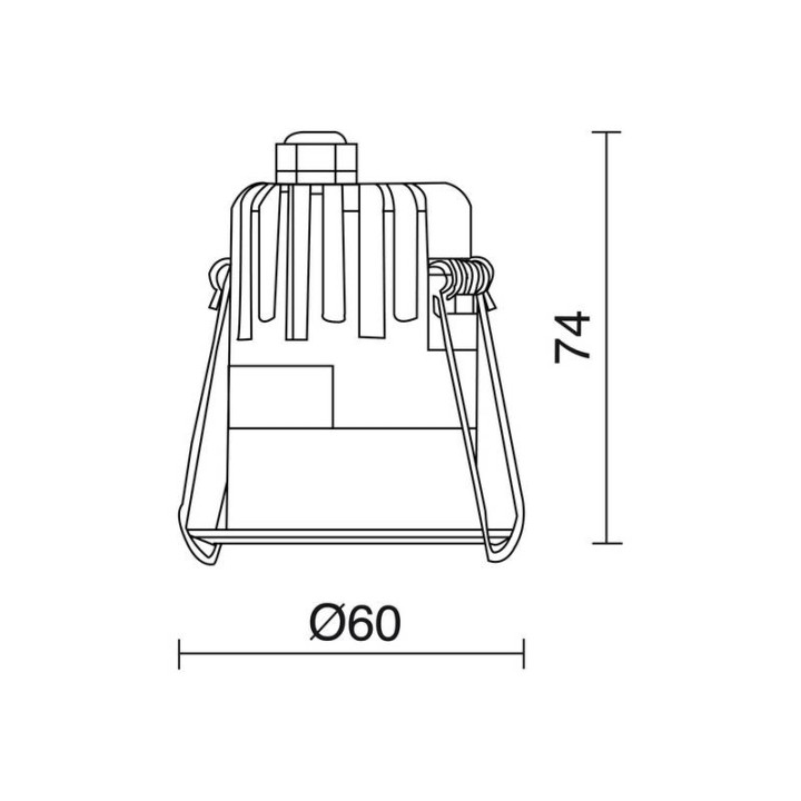 Lámpara empotrable JANO IP65 LED 6,5W 675lm 3000K Bl  INDELUZ 818B-L3108B-01