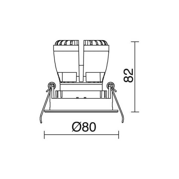 NOK1 Empotrable LED 7W 4000K 720LM Bl INDELUZ 823B-L3307B-01