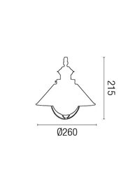 Lámpara Colgante de Hierro NAUTICA-1P Pequeño para Exterior color Marrón Óxido para techo E27
