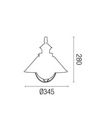 Lámpara Colgante de Hierro NAUTICA-1G Grande para Exterior color Marrón Óxido para techo E27