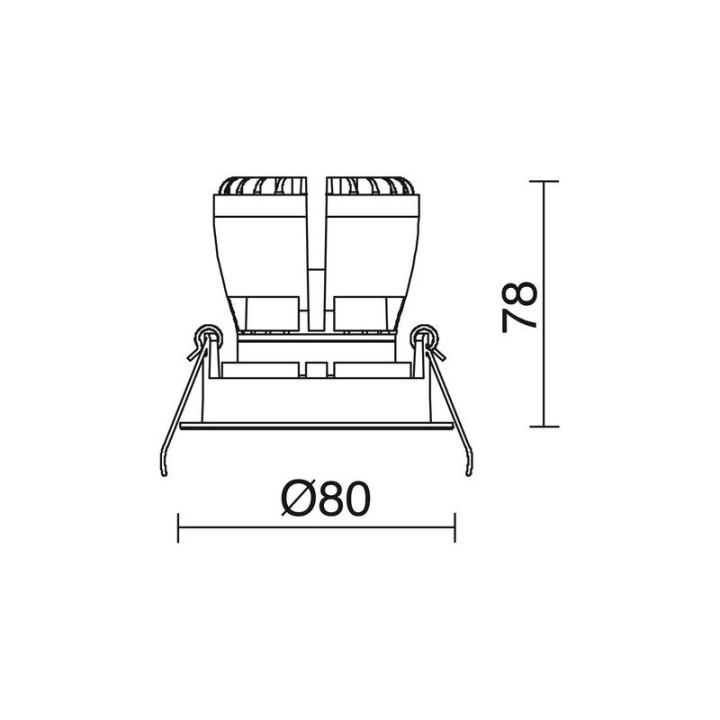 NOK1 Lámpara empotrable fijo. LED 7W 4000K 720LM Bl INDELUZ 823H-L3307B-01