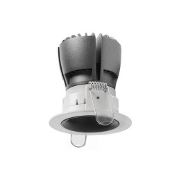 NOK1 Lámpara empotrable PUSH LED12,8W 3000K 1460LM Bl INDELUZ 823H-L33R1B-01
