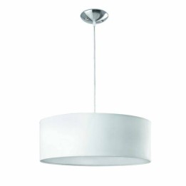 Lámpara colgante 50 cms. 3 luces de Metal-PVC-Textil SEVEN para Interior Blanco E27