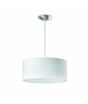 Lámpara colgante 40 cms. 2 luces de Metal-PVC-Textil SEVEN para Interior Blanco E27