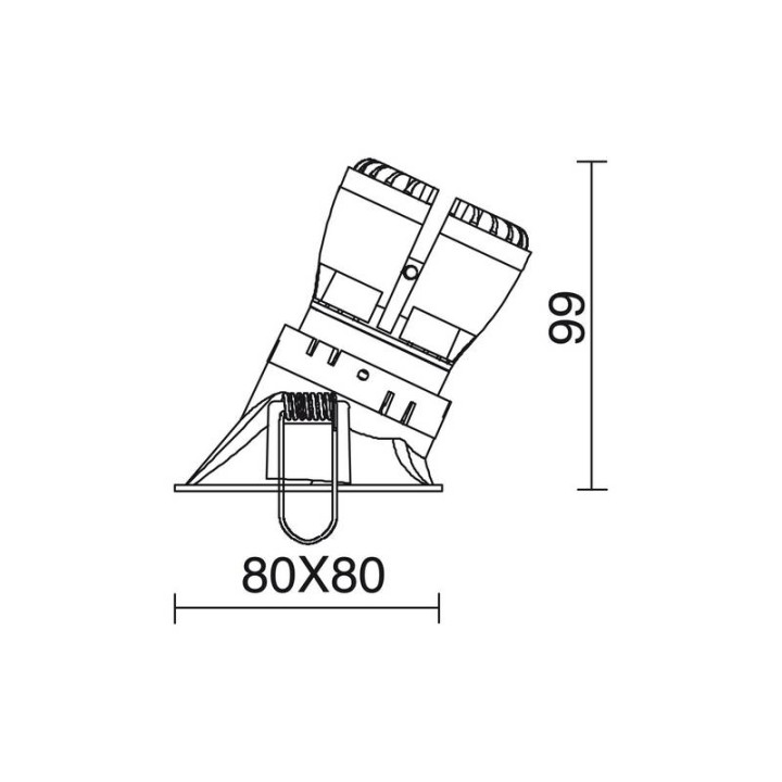 NOK3 Lámpara empotrable LED 7W 3000K 675LM Bl INDELUZ 826D-L3107B-01