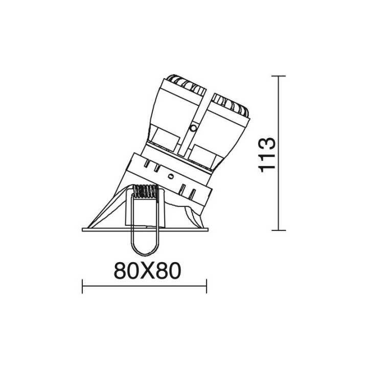 NOK3 Lámpara empotrable PUSH LED 12,8W 3000K 1460LM  INDELUZ 826D-L33R1B-01
