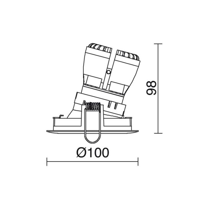 NOK5 Lámpara empotrable LED 7W 4000K 720LM Bl INDELUZ 828B-L3307B-01