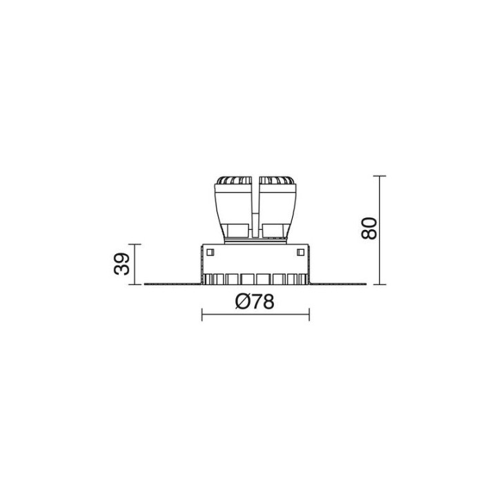 NOK1T Lámpara empotrable TRIMLESS LED 7W 3000K 675LM Bl INDELUZ 829A-L3107B-01