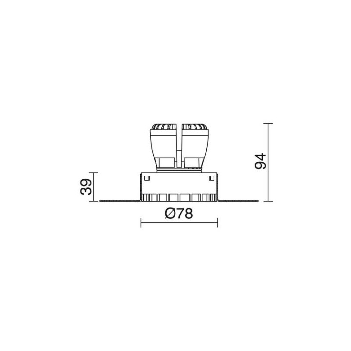 NOK1T Lámpara empotrable TRIM. LED 12,8W 3000K 1430LM Bl INDELUZ 829D-L3113B-01