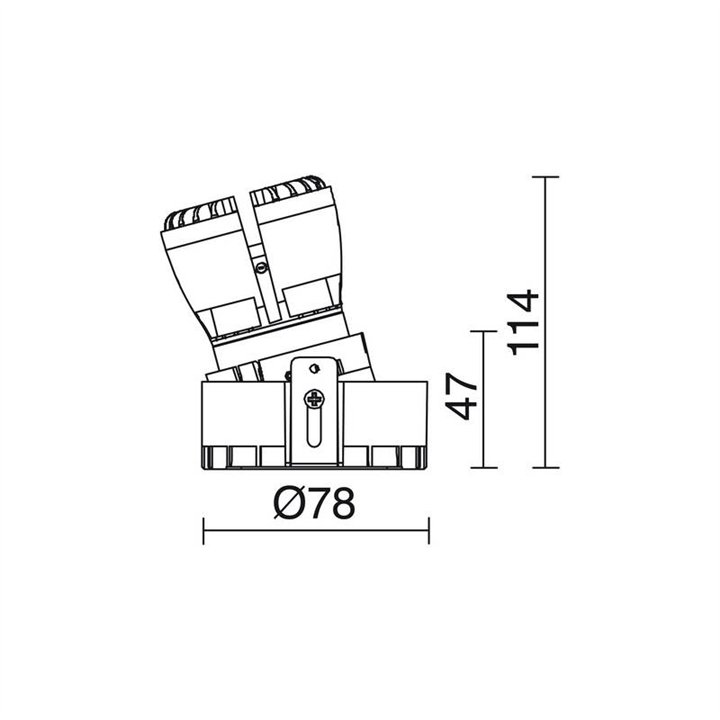 NOK2T Lámpara empotrable TRIM.DALILED12,8W4000K1460LM Bl INDELUZ 830D-L33RDB-01
