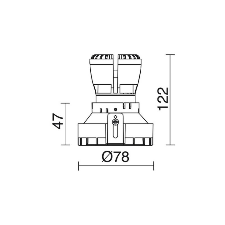 NOK2T Lámpara empotrable TRIM.PUSHLED12,8W3000K1430LM Bl INDELUZ 830H-L31R1B-01