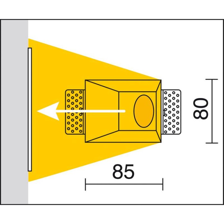NOK3T Lámpara empotrable TRIMLESSLED12,8W3000K1430LM Bl INDELUZ 831A-L3113B-01