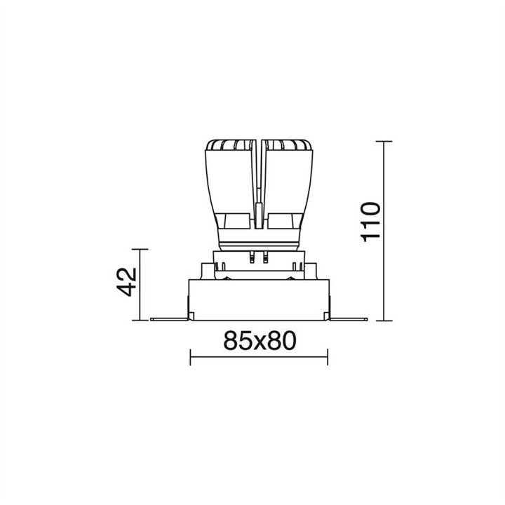 NOK3T Lámpara empotrable TRIMLESS LED7W 3000K 675LM Bl INDELUZ 831F-L3107B-01