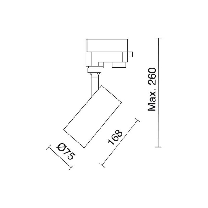 Proyector carril HIDRA LED COB 18W 1575lm 3000K Bl-Pl  INDELUZ 836B-L3121B-01