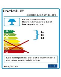 Proyector carril HIDRA LED COB 18W 1575lm 3000K Bl-Ng INDELUZ 836D-L3121B-01