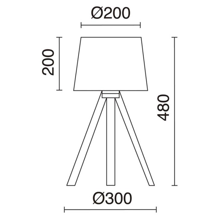 Lámpara de sobremesa LARS IP20 60W Haya EXO 845B-G05X1A-50