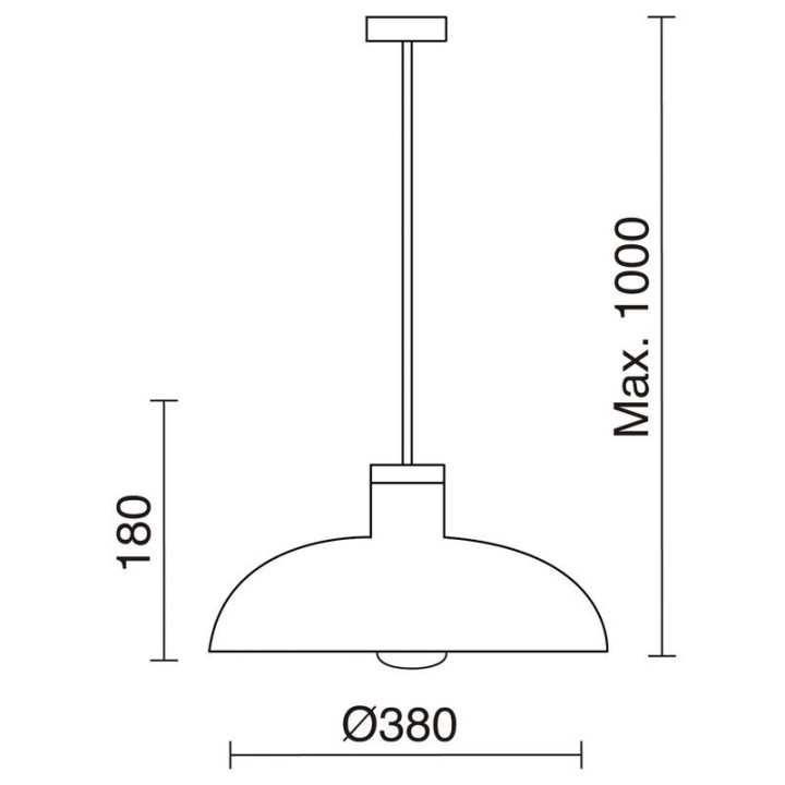 Lámpara colgante VALAN IP20 60W Blanco EXO 846A-G05X1A-01