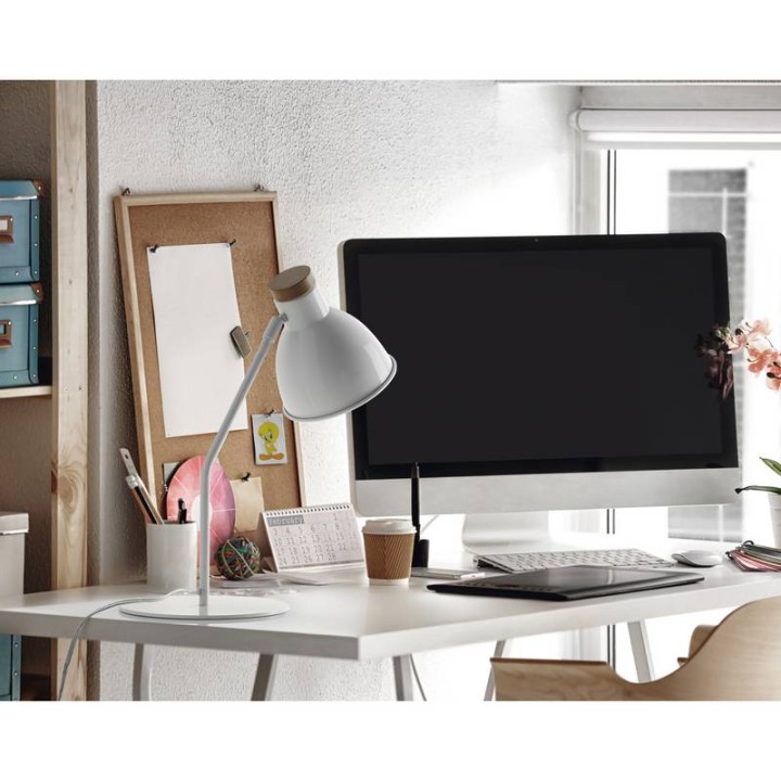 Lámpara de sobremesa VALAN IP20 60W Blanco EXO 846C-G05X1A-01