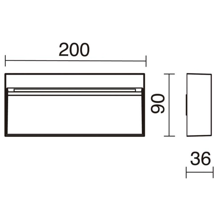 Aplique de Exterior ABAR IP54 LED 7W 650lm 3000k Blanco DOPO 847A-L0107B-01