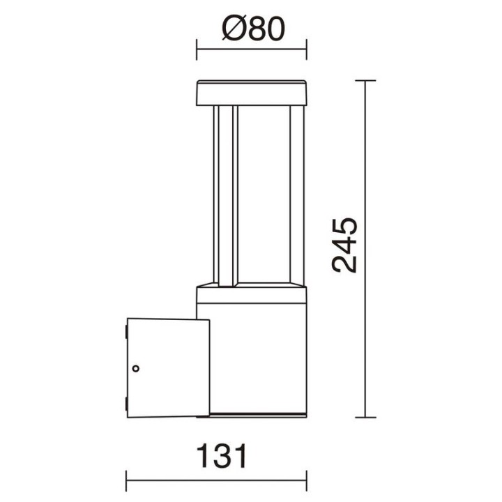Aplique de Exterior ADAY IP54 LED 9W 578lm Antracitaa.3000K DOPO 848A-L0109A-04