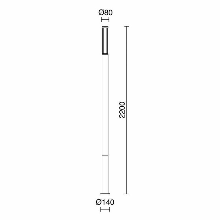 Baliza ADAY IP54 LED 18W 1341lm 3000K Antracita  DOPO 848C-L0118A-04