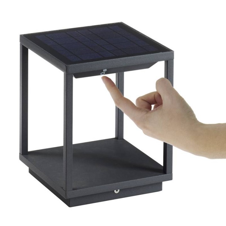 Baliza Solar SOLEI IP54 LED 3,5W 300lm Antracita DOPO 853B-L01X1K-04