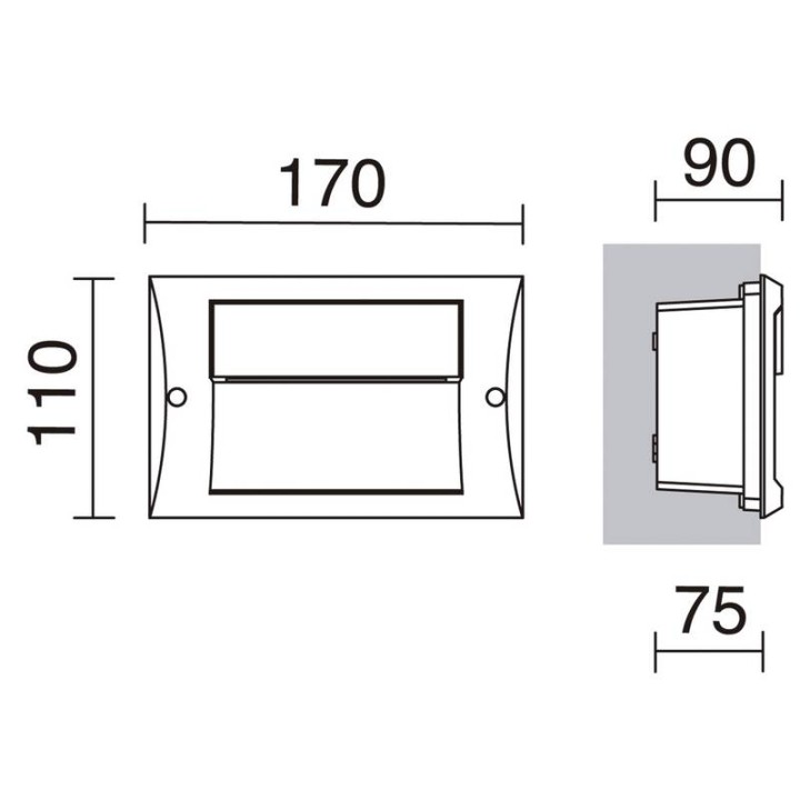 Lámpara empotrable para exterior LARA IP65 LED 4W 151lm Blanco DOPO 854B-L0104A-01