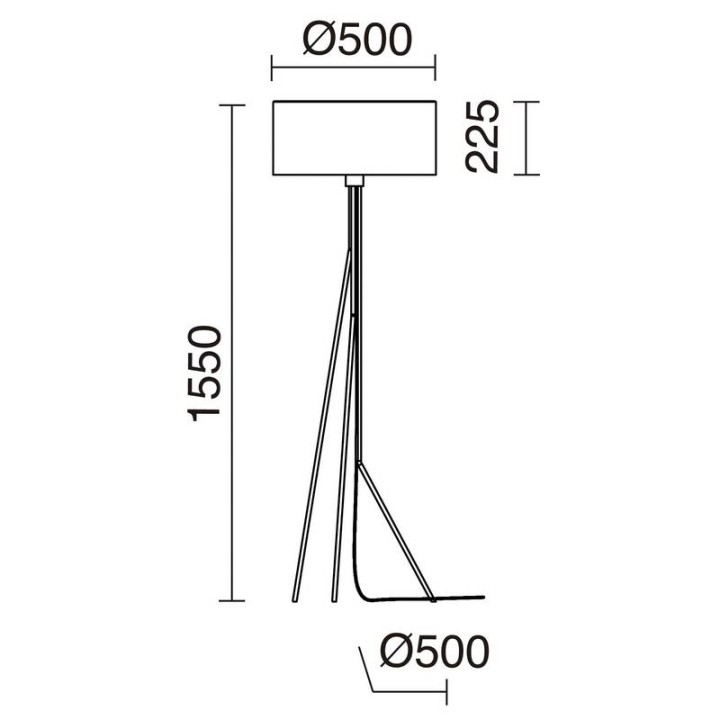 Pie de salón DIAGONAL IP20 E27 máx.13W Blanco EXO 855A-G05X1A-01