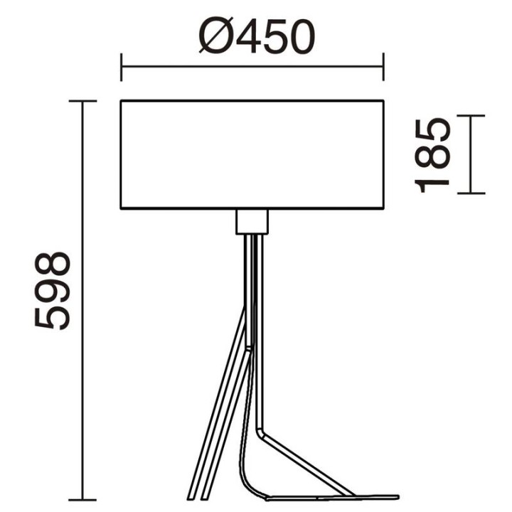 Lámpara de sobremesa DIAGONAL IP20 E27 (Ø45) máx.13W Blanco EXO 855B-G05X1A-01