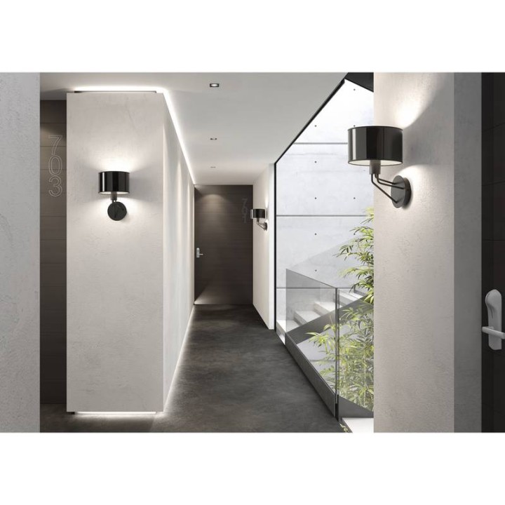 Aplique de pared DIAGONAL IP20 E27 (Ø45) máx. 13W Blanco EXO 855E-G05X1A-01