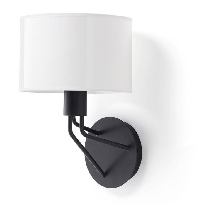 Aplique de pared DIAGONAL IP20 E27 (Ø45) máx. 13W Negro EXO 855E-G05X1A-02