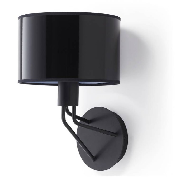 Aplique de pared DIAGONAL IP20 E27 (Ø45) máx. 13W Negro EXO 855E-G05X1A-02