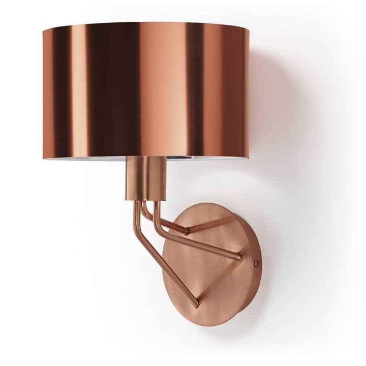 Aplique de pared DIAGONAL IP20 E27 (Ø45) máx. 13W Cobre EXO 855E-G05X1A-37