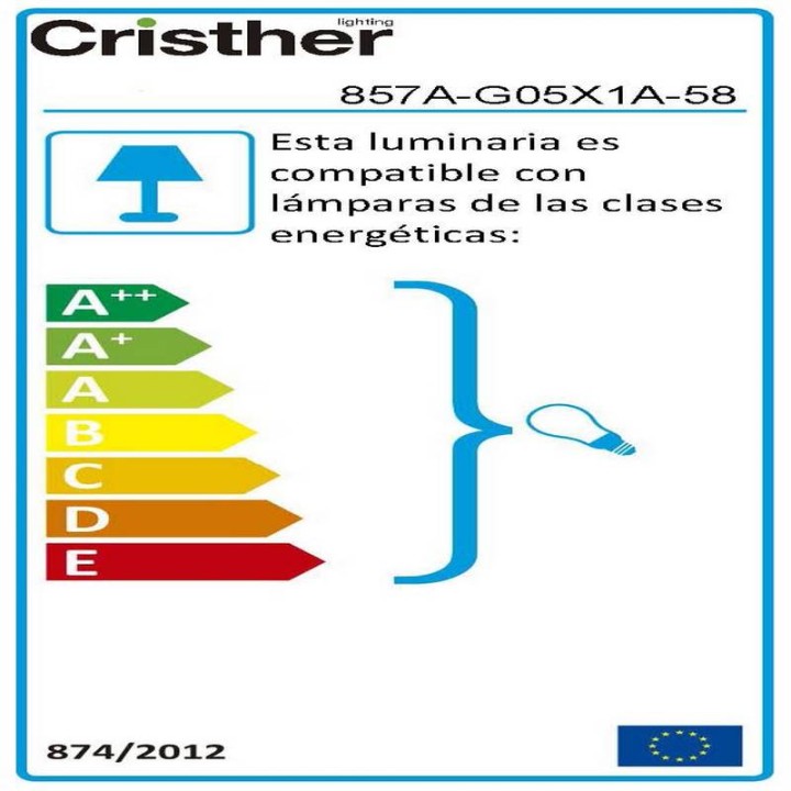 Luminaria de Exterior suelo NELL E27 LED Ø78cm H66cm  Ratán grafito CRISTHER 857A-G05X1A-58