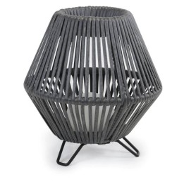 Luminaria de Exterior suelo NELL E27 LED Ø56cm H53cm Ratán Grafito CRISTHER 857B-G05X1A-58