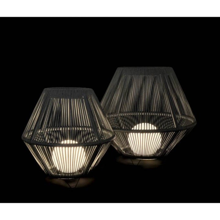 Luminaria de Exterior sobrem.NELL IP65 LED 6W 3000K  Ø25cm H27,5cm Ratán Grafito CRISTHER 857C-L3106B-58