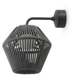 Aplique de Exterior NELL IP65   LED 6W  3000K  Ø25cm-    Ratán Grafito CRISTHER 857H-L3106B-58