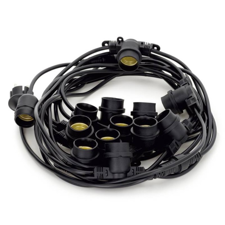 Lámpara Colgante para exterior decorativa PORTOFINO IP65 Negro DOPO 858A-G05X1B-02
