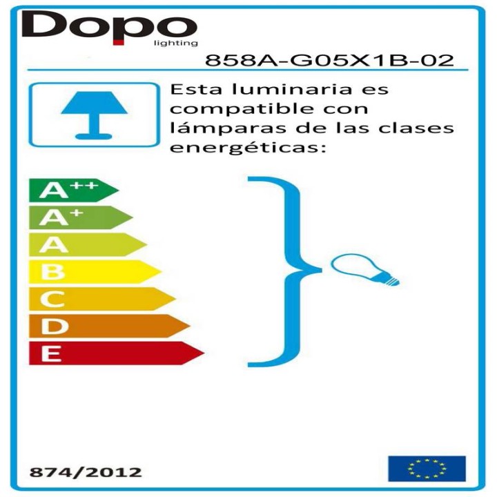 Lámpara Colgante para exterior decorativa PORTOFINO IP65 Negro DOPO 858A-G05X1B-02