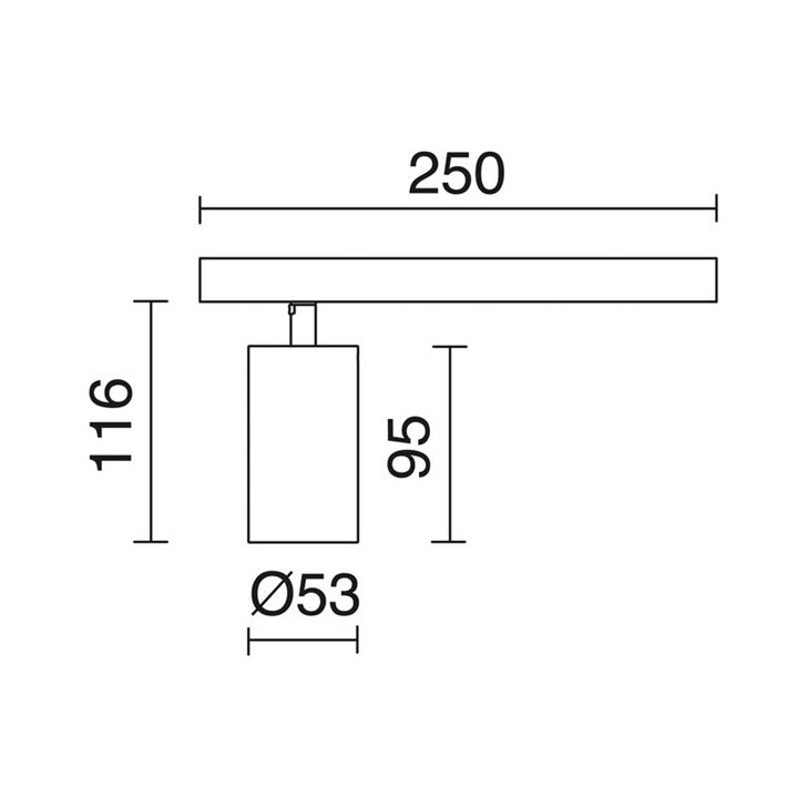 Proyector GRETA LED 21W 2700K 2233lm 47º Negro INDELUZ 860F-L3821V-02