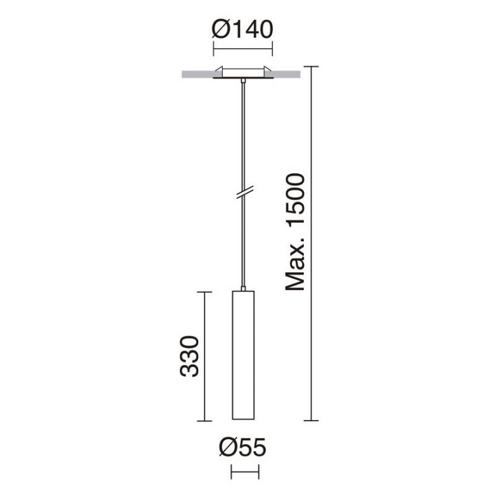 Lámpara colgante empotrada TANIA IP20 GU10 máx. 50W Oro EXO 906C-G21X1A-47