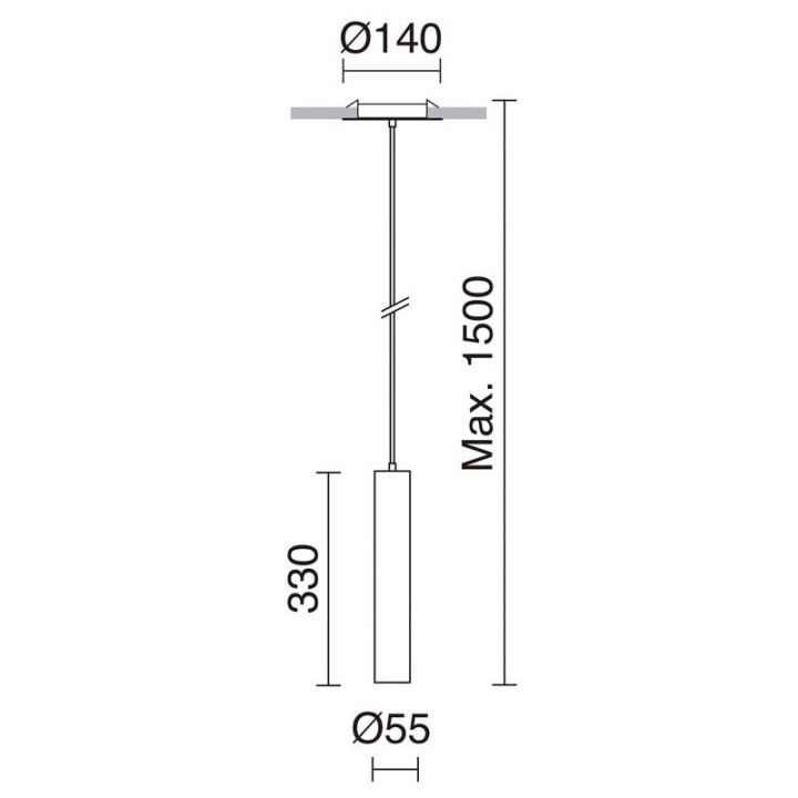 Lámpara colgante empotrada TANIA IP20 GU10 máx. 50W Oro EXO 906C-G21X1A-47
