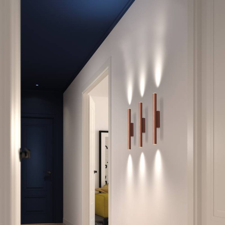 Aplique de pared TANIA IP20 LED SMD 2x4W 3000K Cobre EXO 906D-L31H1B-37