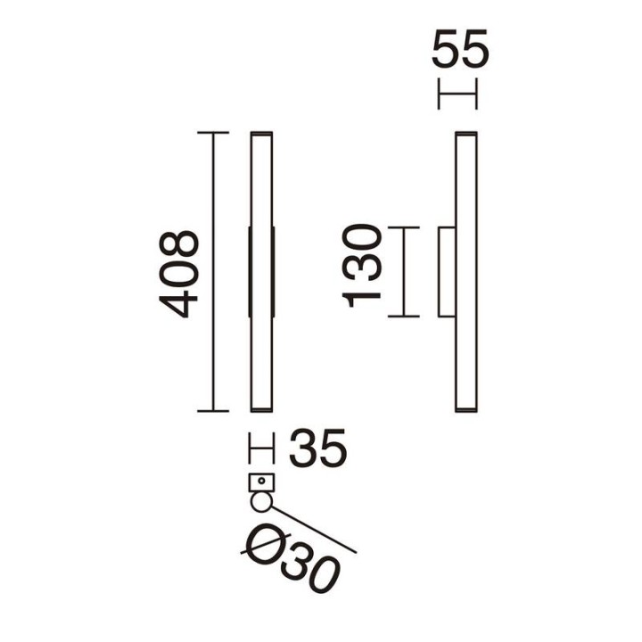 Aplique de pared TANIA IP20 LED SMD 2x4W 3000K Oro EXO 906D-L31H1B-47